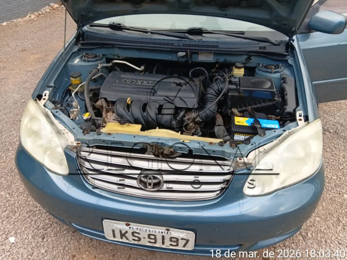 LOTE 007 - TOYOTA/COROLLA XEI18VVT 2002/2003 (MONTENEGRO/RS)