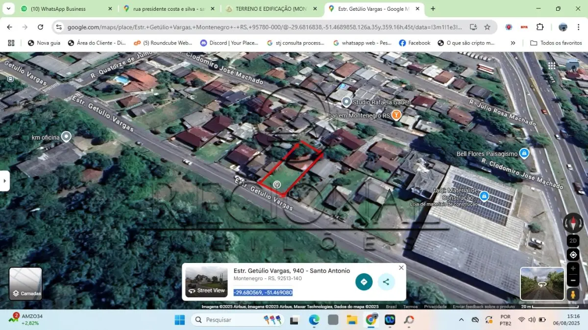 LOTE 003 - TERRENO E EDIFICAÇÃO (MONTENEGRO/RS)