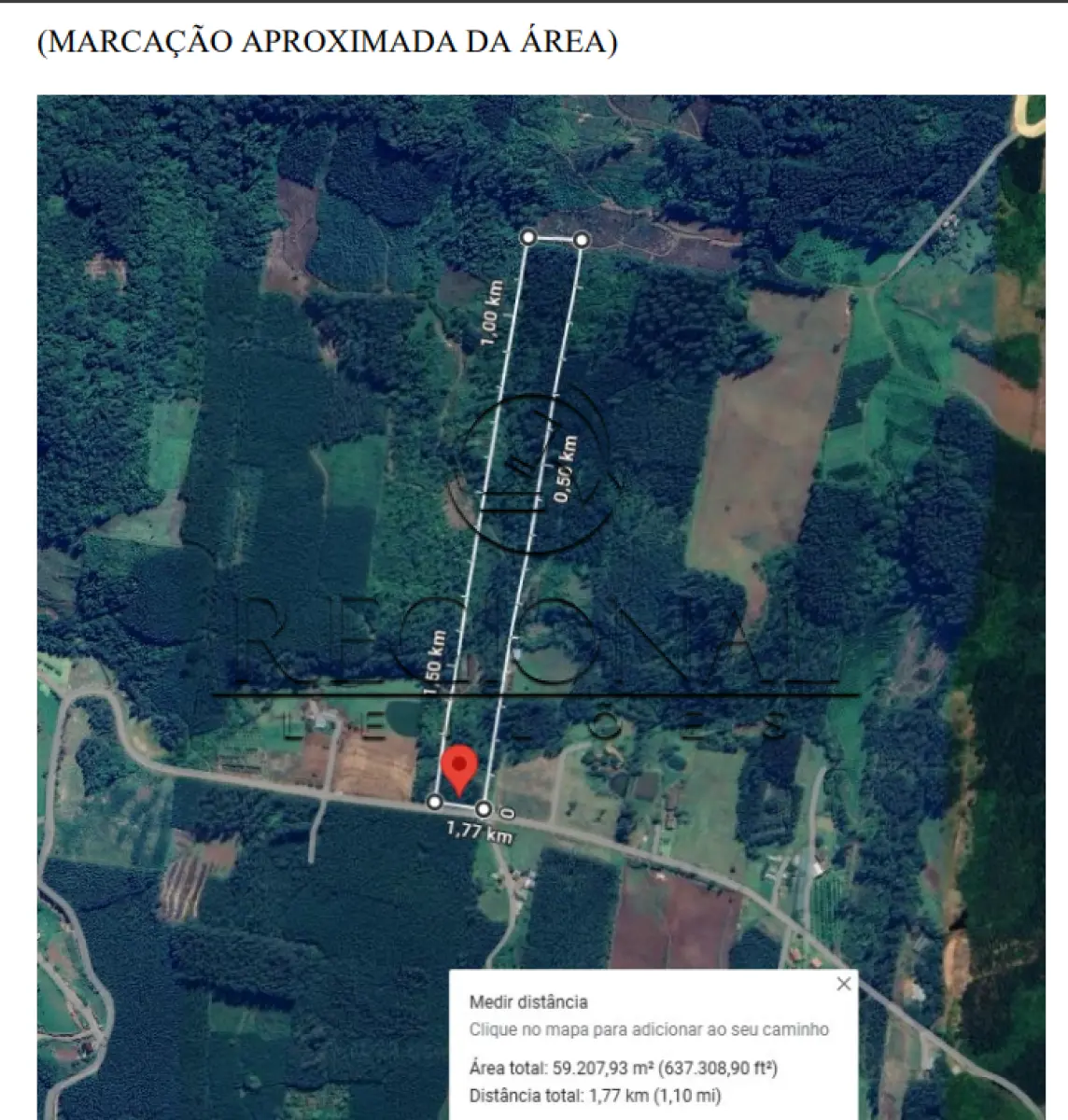 LOTE 005 - AREA DE TERRAS 58.336M2 (BROCHIER/RS)